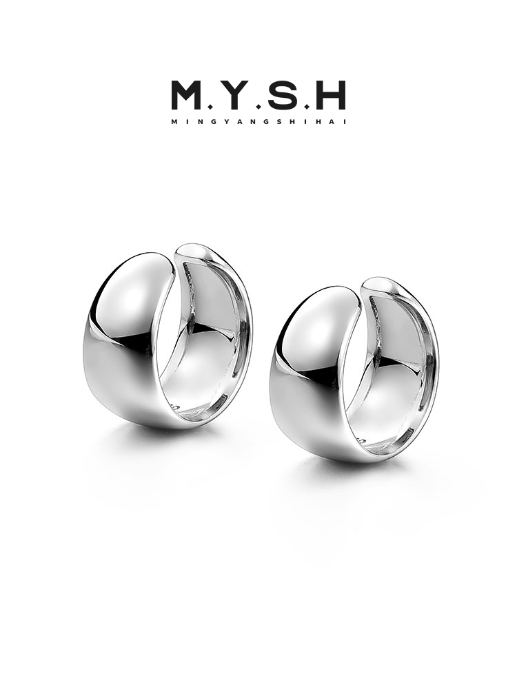 S925 Silver Clip-On Hoop Earrings