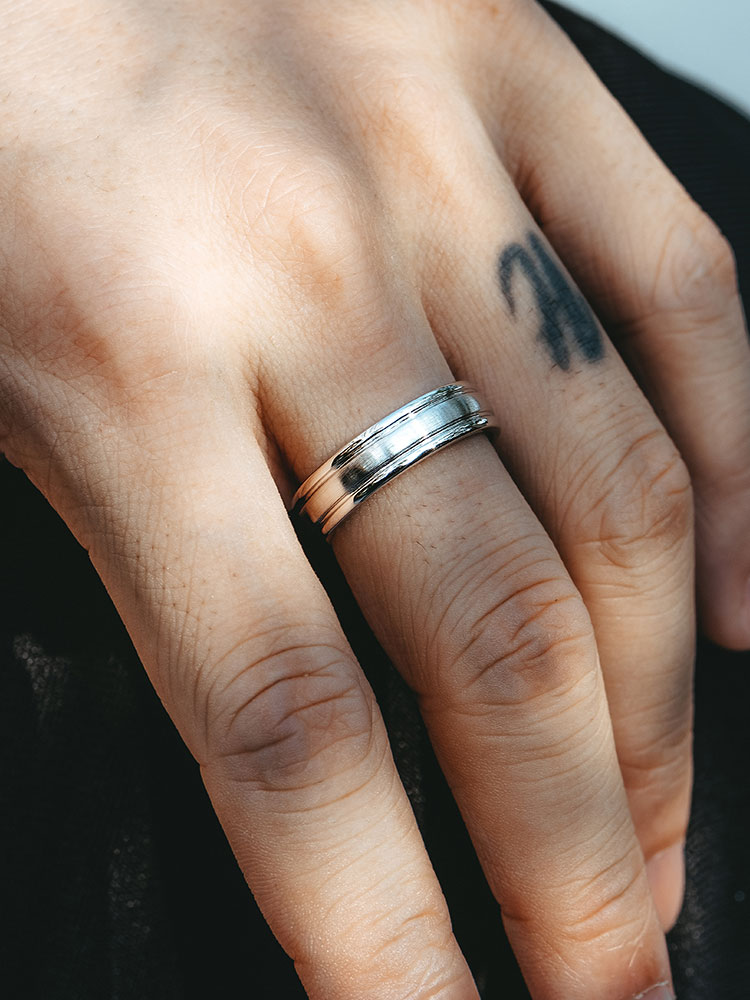 S925 Silver Minimalist Brushed Band Ring