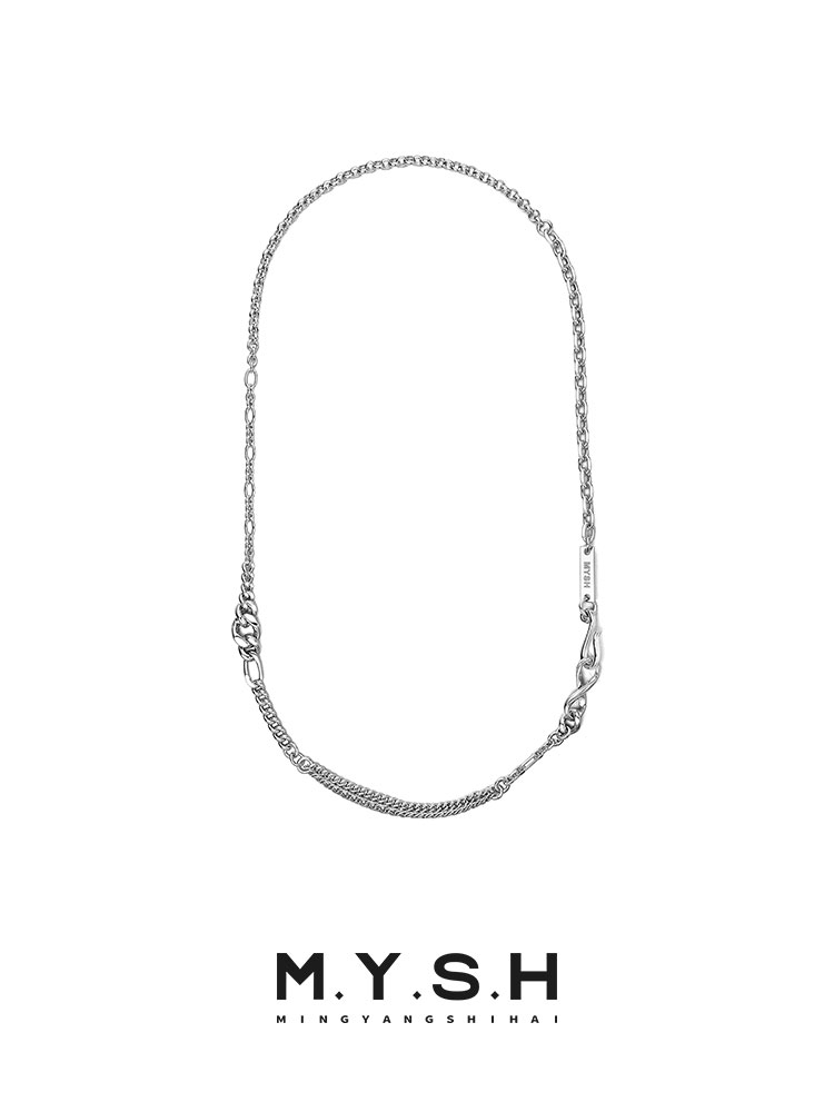 S925 Silver Multi-Link Layered Collar Chain Necklace