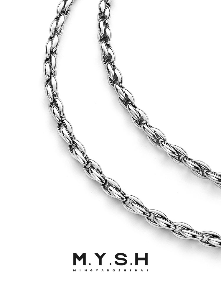 S925 Silver Thick Rope Chain Necklace
