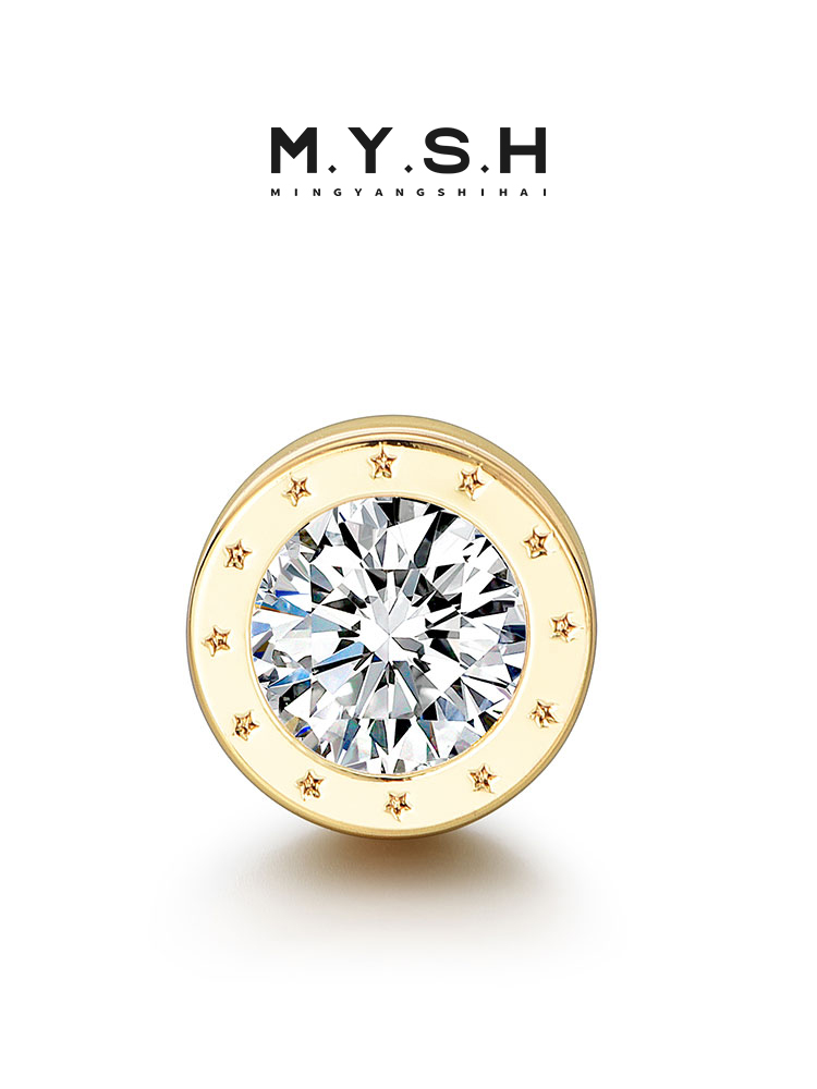 Starburst Diamond 18K Gold Stud Earrings