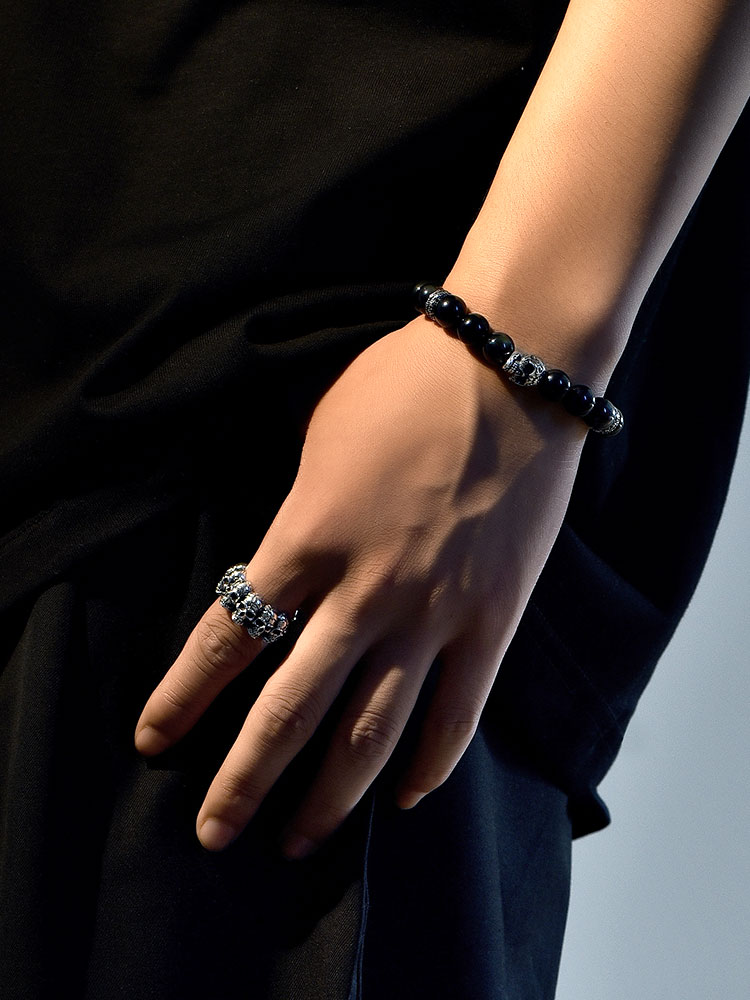 S925 Silver Multi-Skull Statement Ring 2.0