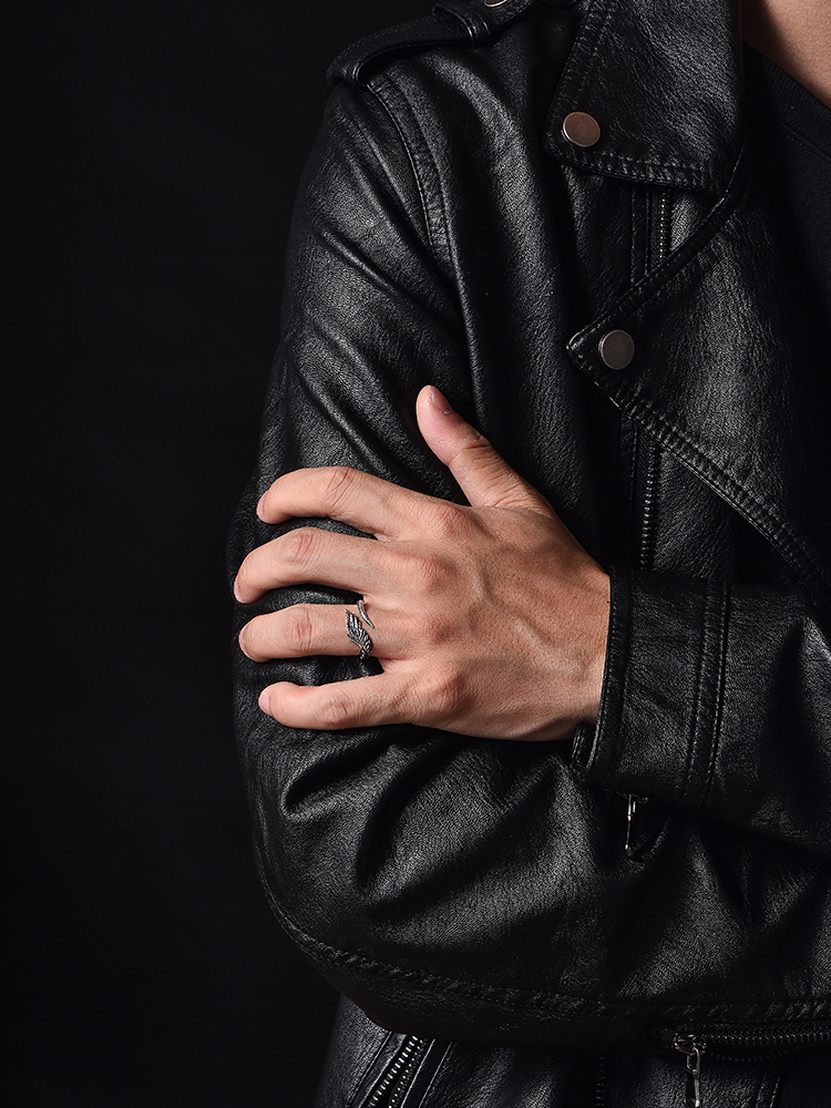 Sterling Silver Angel Wing Ring-Vintage Silver