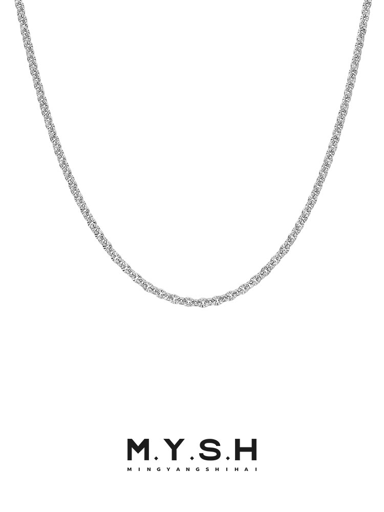 S925 Silver Pave Star Chain Necklace