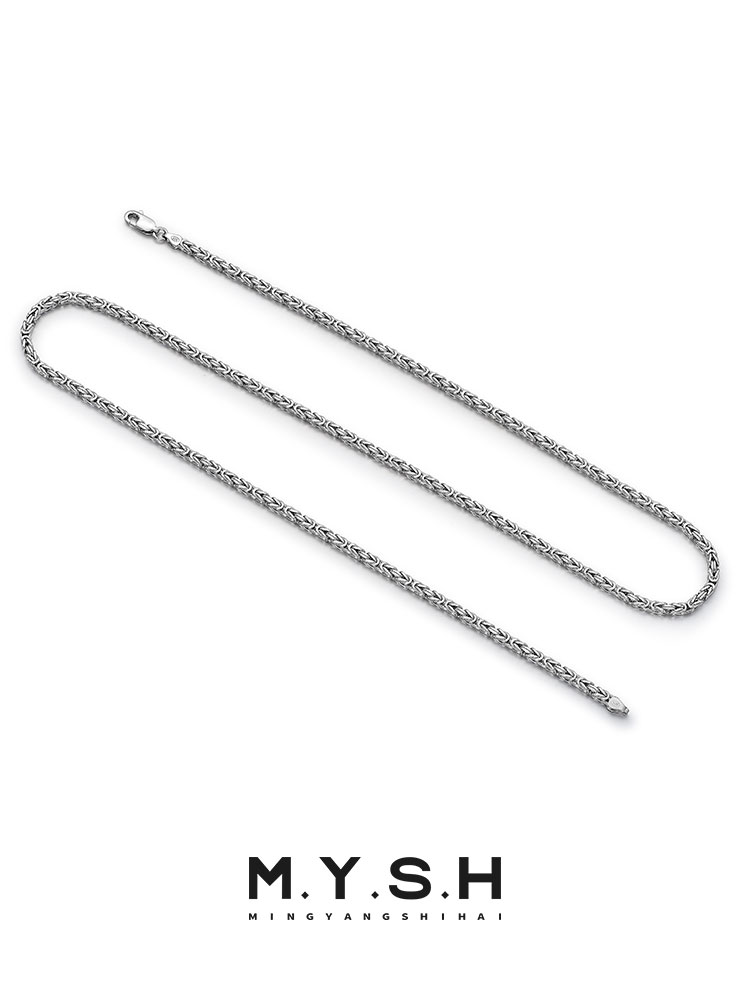 S925 Silver Dragon Bone Chain Necklace