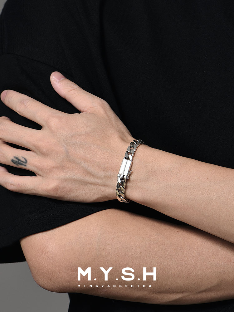 S925 Silver Cuban Link Bracelet