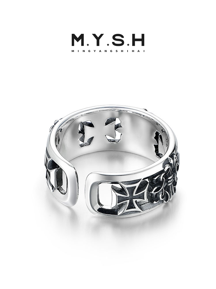 Gothic Cross Silver Ring