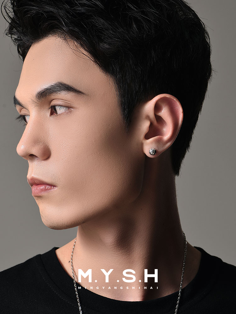 S925 Silver Basketball Stud Earrings