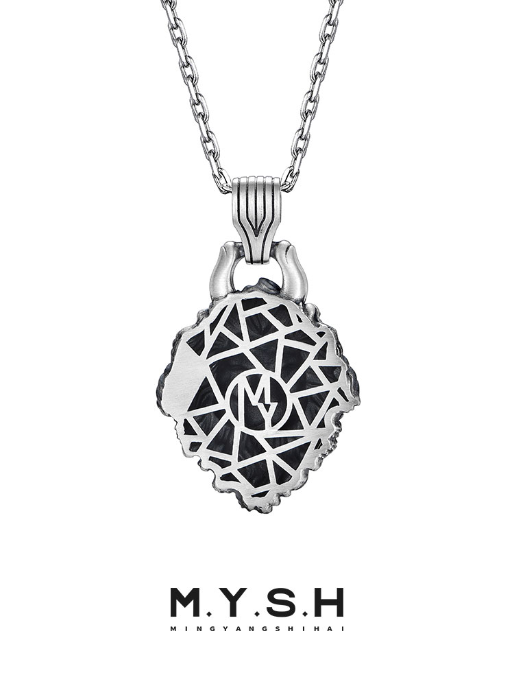 S925 Silver 3D Lion Head Pendant Necklace