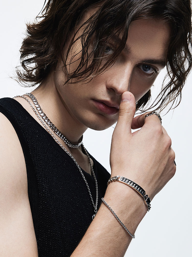 S925 Silver Black Zirconia Cuban Bracelet