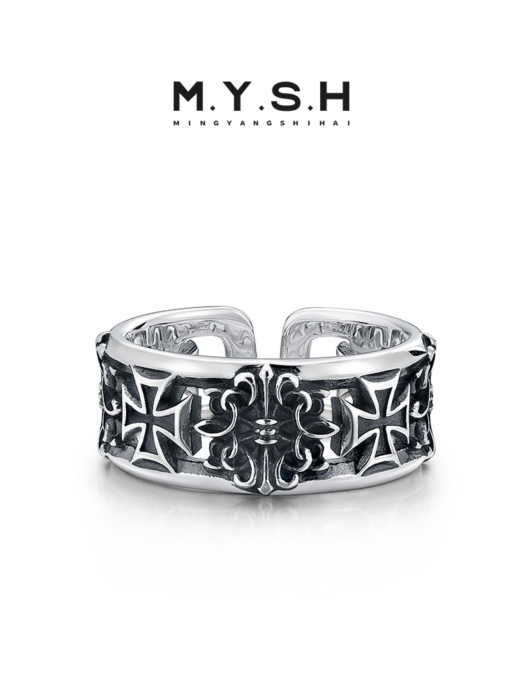 Gothic Cross Silver Ring
