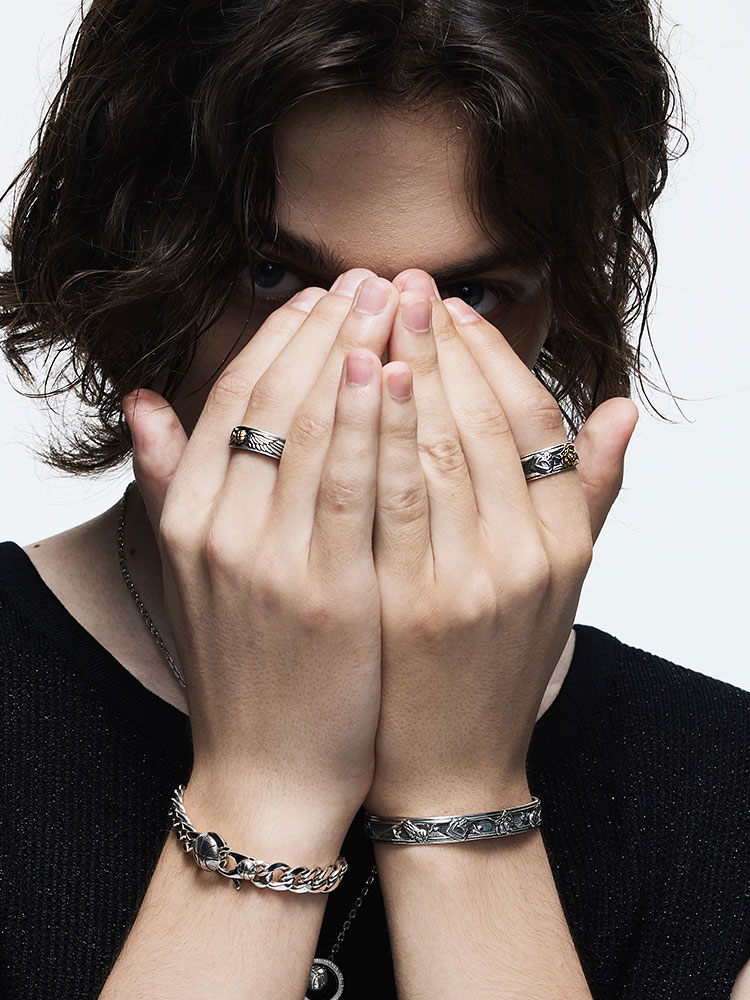 S925 Silver Crown Basketball Adjustable Cuff Ring