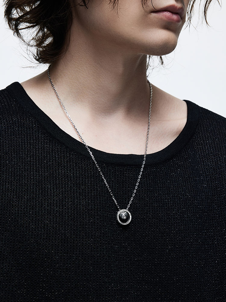 Basketball "Stronger Through Adversity" Pendant Necklace