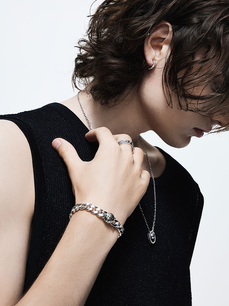 S925 Silver Basketball Cuban Link Bracelet