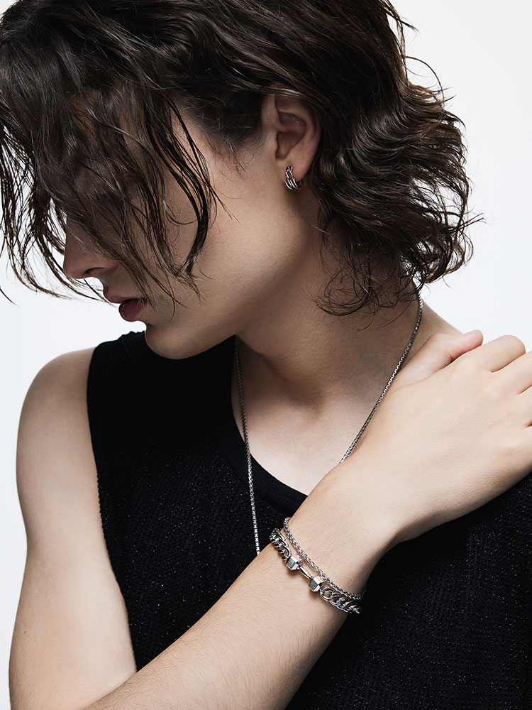 S925 Silver Dumbbell Cuban Link Bracelet