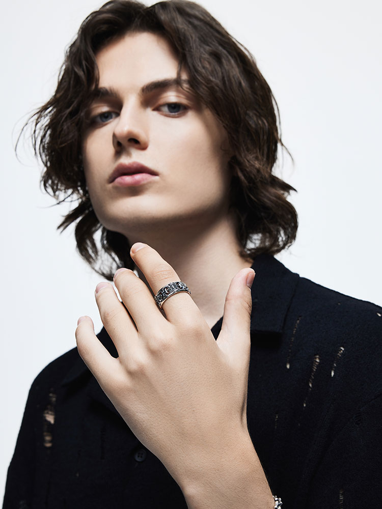 Gothic Cross Silver Ring