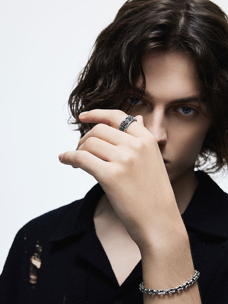 Gothic Cross Silver Ring