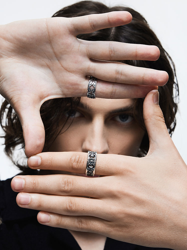 Gothic Cross Silver Ring