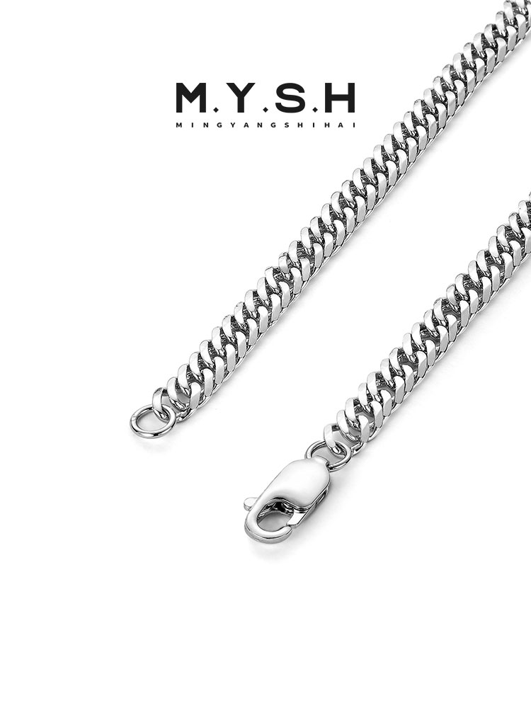 S925 Silver Thin Cuban Link Bracelet