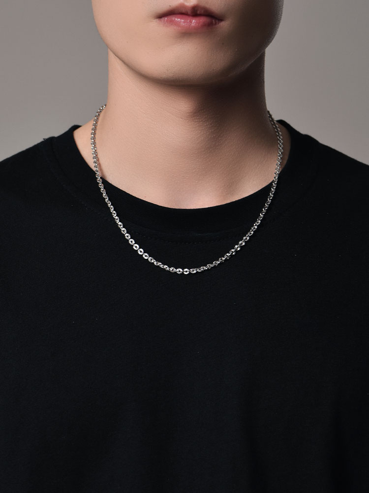 S925 Silver Pave Star Chain Necklace