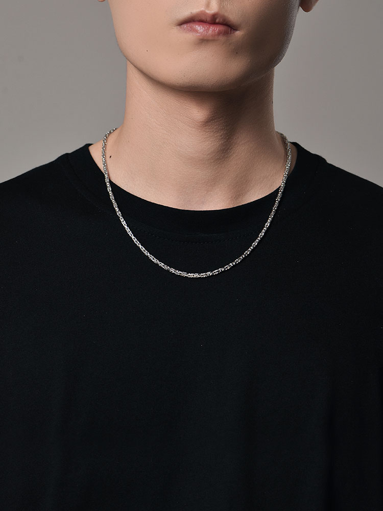 S925 Silver Dragon Bone Chain Necklace