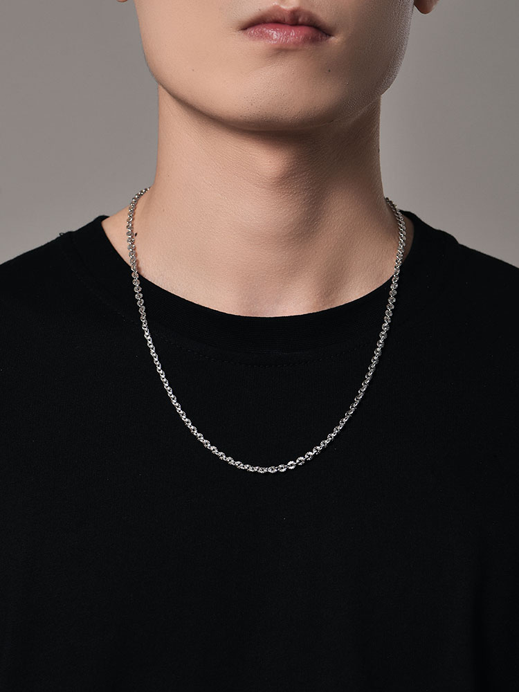 S925 Silver Pave Star Chain Necklace