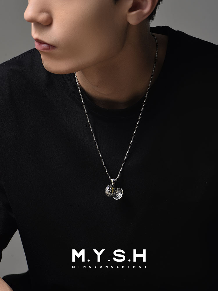 S925 Silver Kobe 24 Championship Trophy Locket Basketball Pendant Necklace