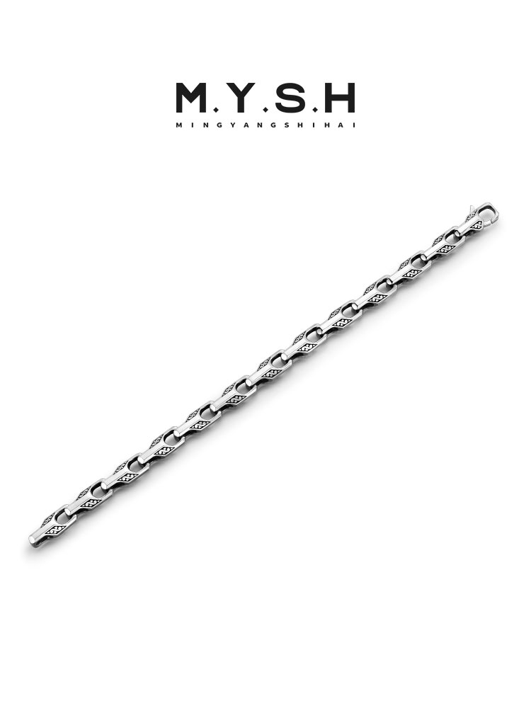 S925 Silver Thick Dragon Bone Link Bracelet