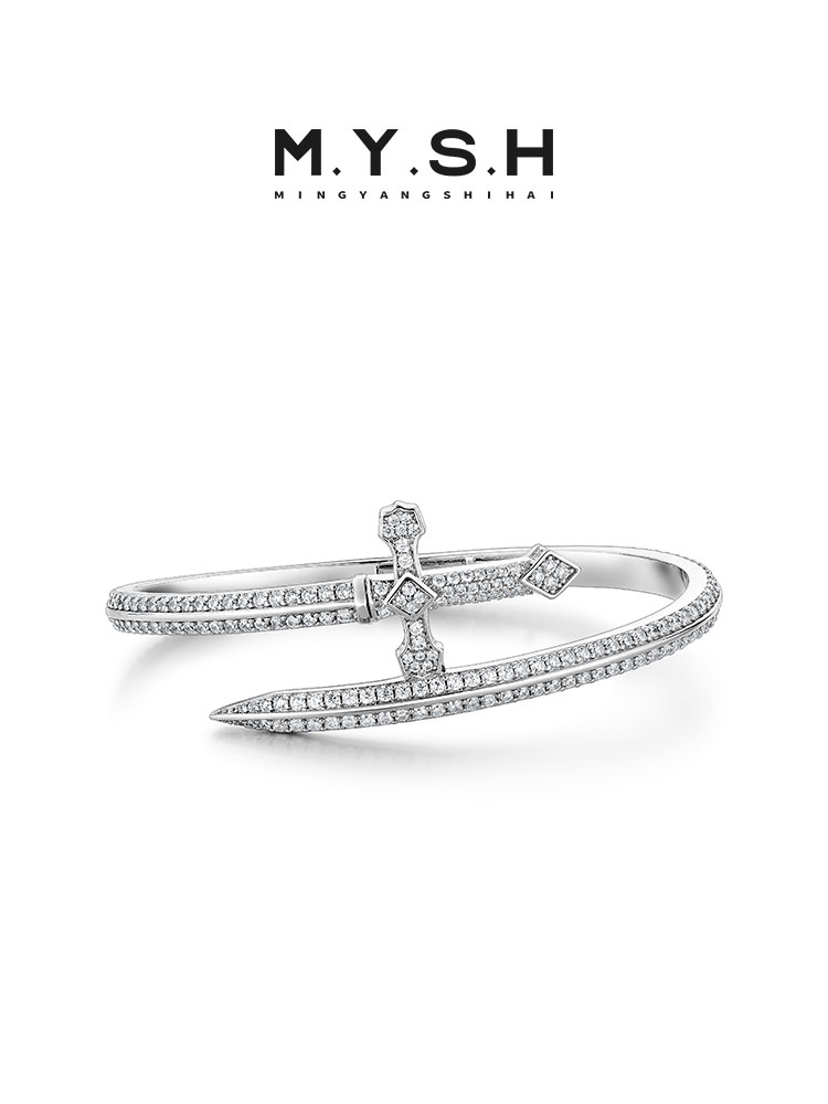 Pavé Cross Sword Bracelet for Men