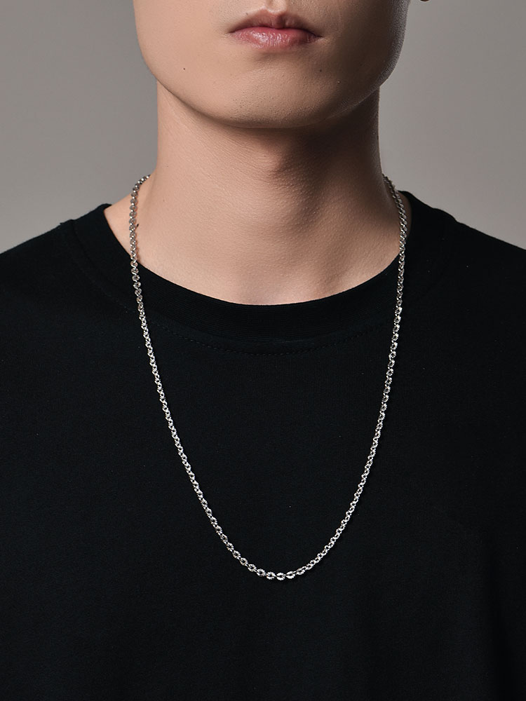 S925 Silver Pave Star Chain Necklace