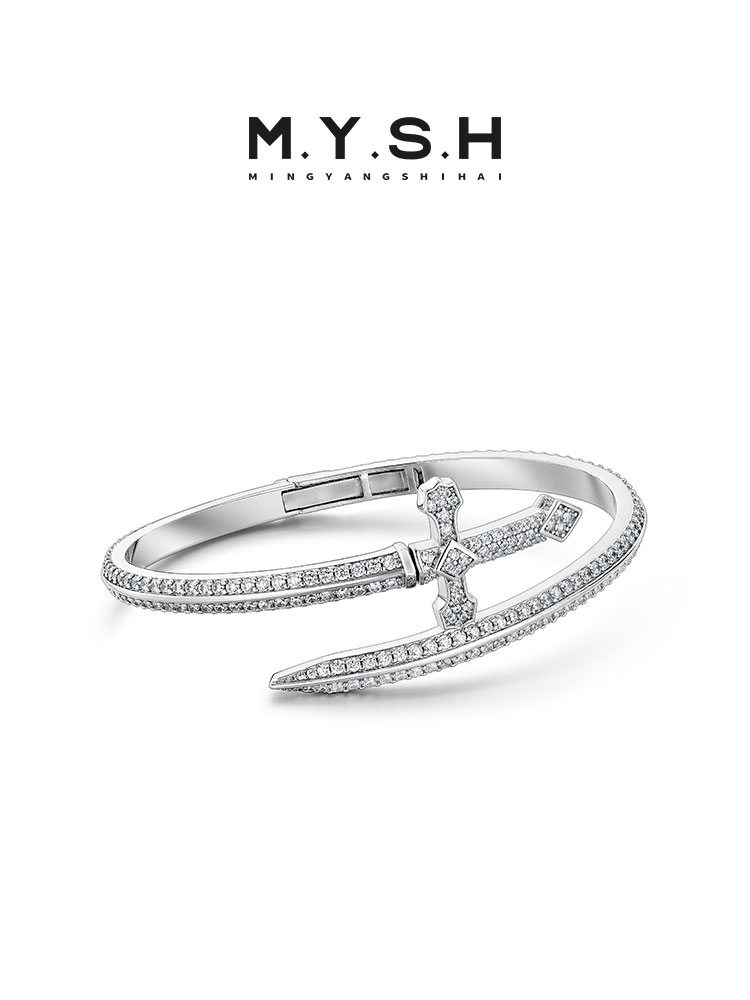 Pavé Cross Sword Bracelet for Men
