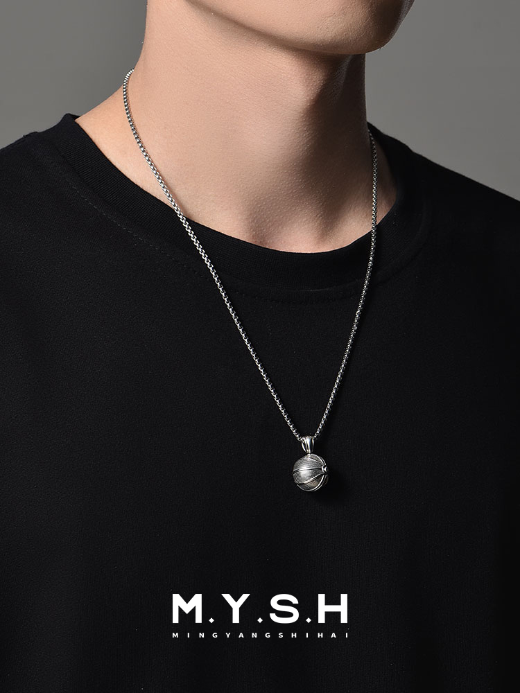 S925 Silver Kobe 24 Championship Trophy Locket Basketball Pendant Necklace