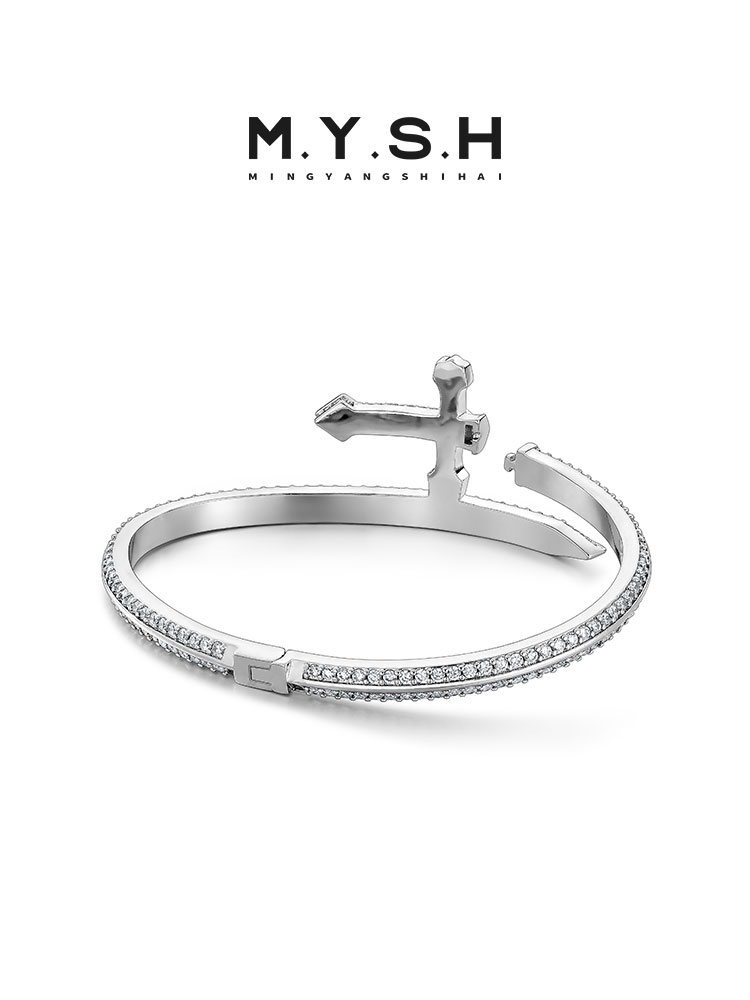 Pavé Cross Sword Bracelet for Men