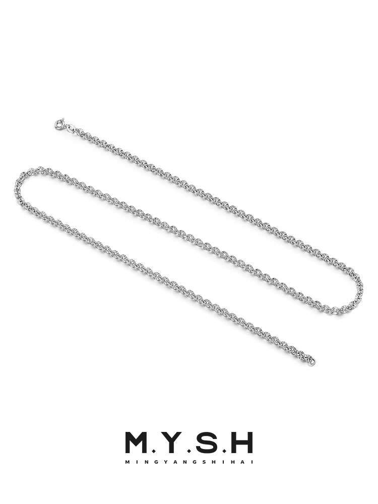 S925 Silver Pave Star Chain Necklace