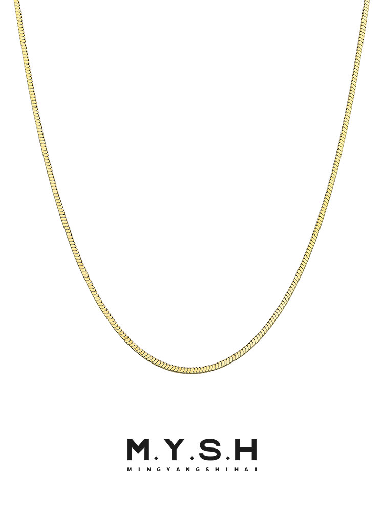 S925 Silver Thin Snake Chain Necklace