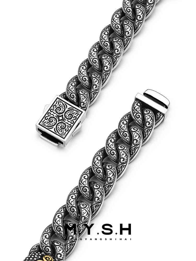 S925 Silver Pi Xiu Vintage Prosperity Bracelet