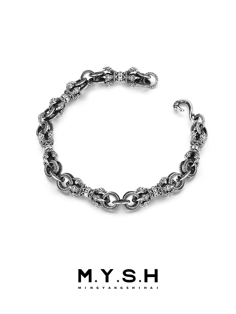 S925 Silver Vajra Link Bracelet