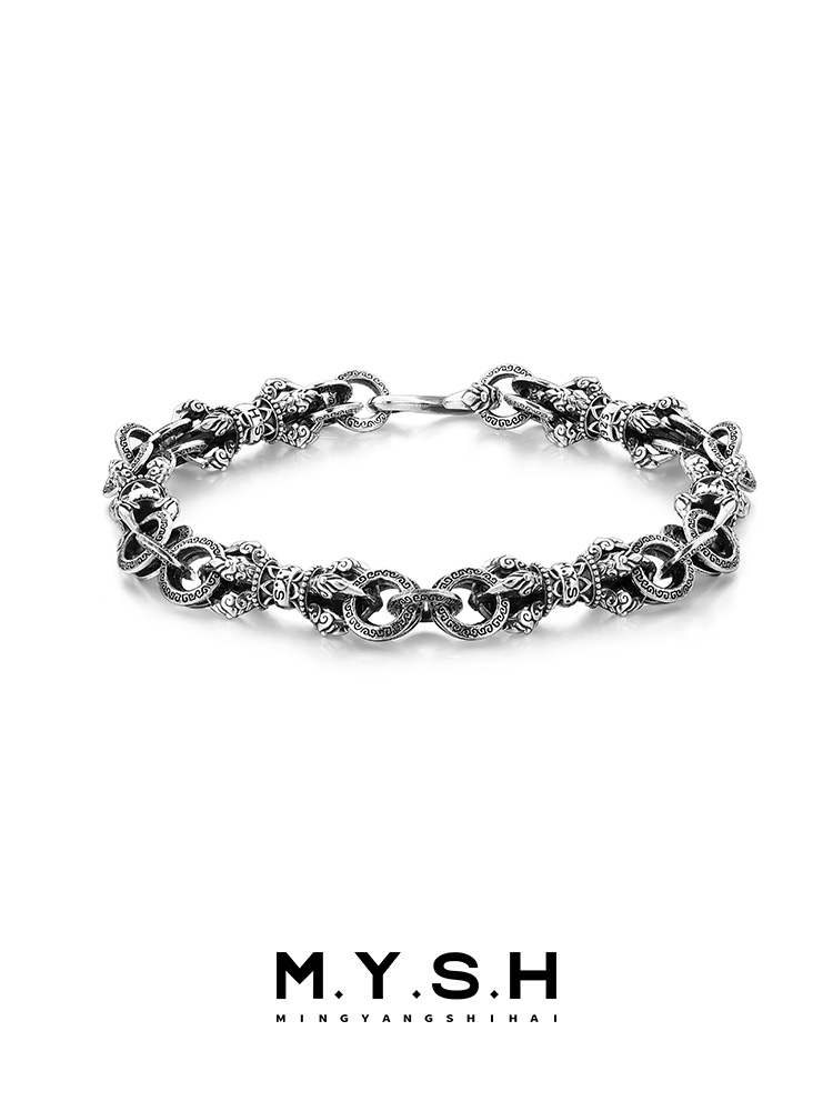 S925 Silver Vajra Link Bracelet