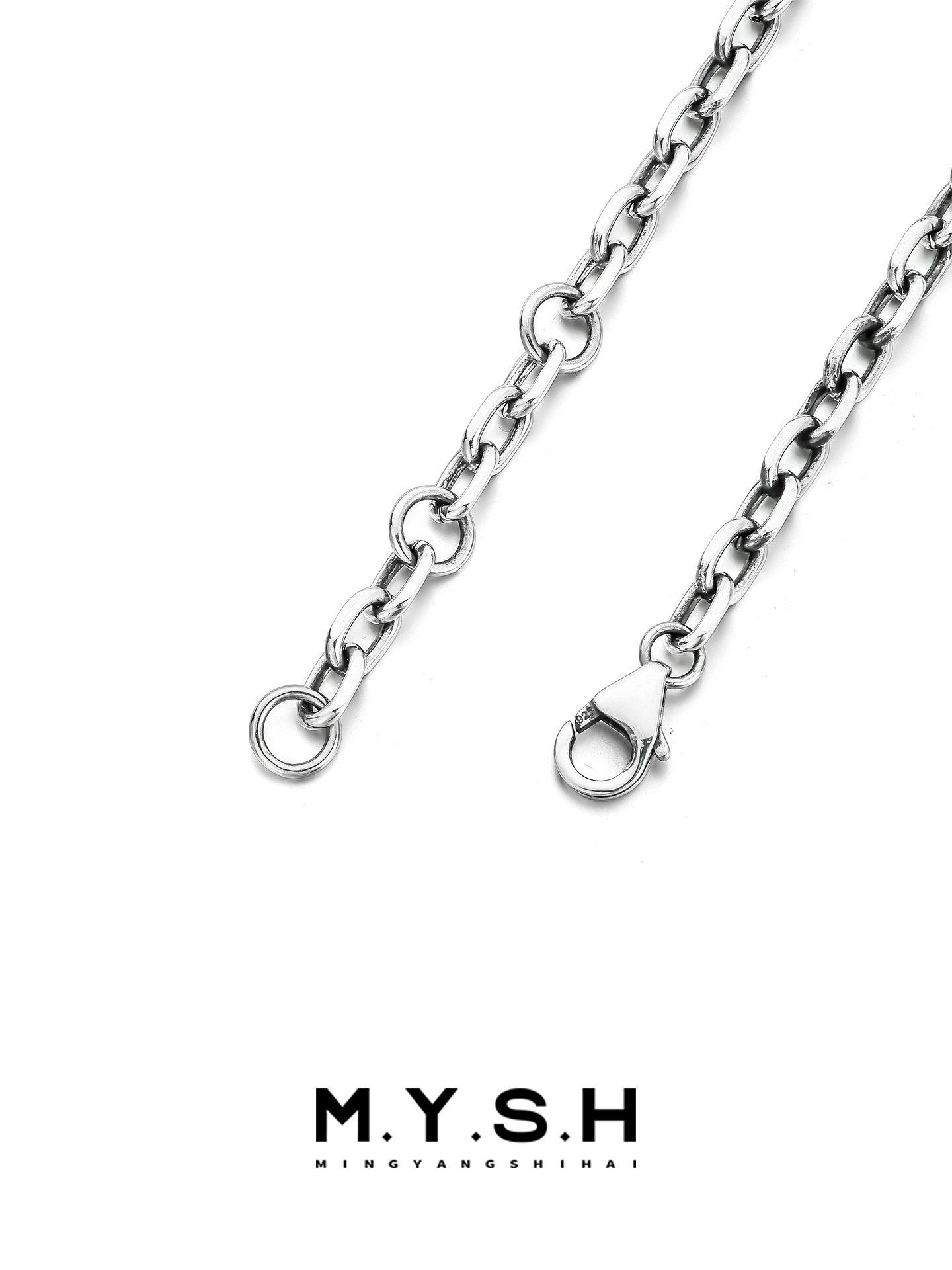 Mobius Greek Key 925 Sterling Silver Bracelet for Men