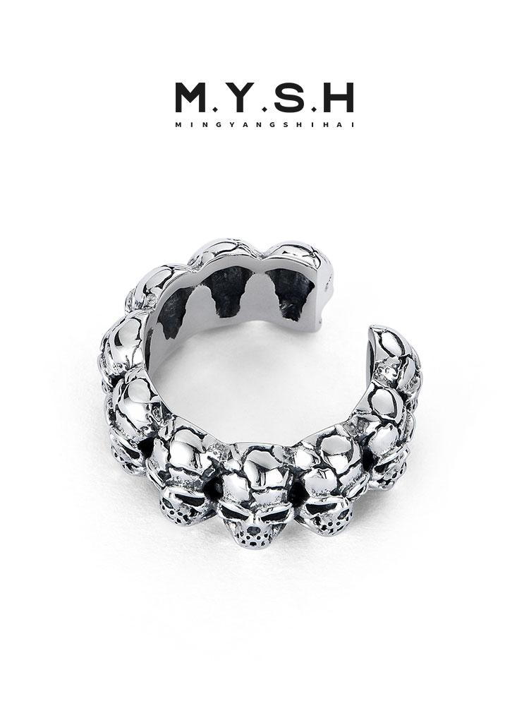 S925 Silver Multi-Skull Statement Ring 2.0