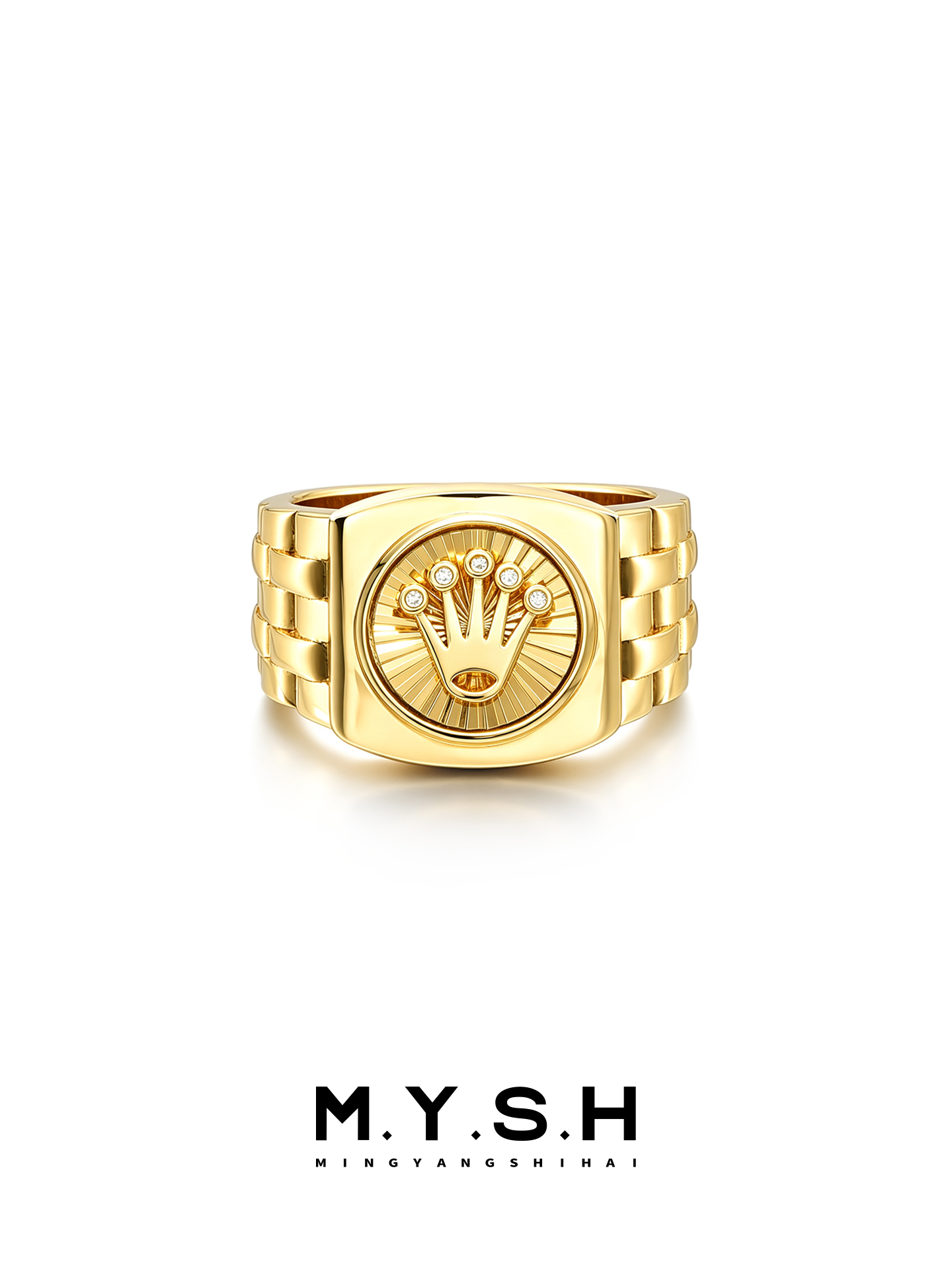 Luxury Crown Signet Ring for Men