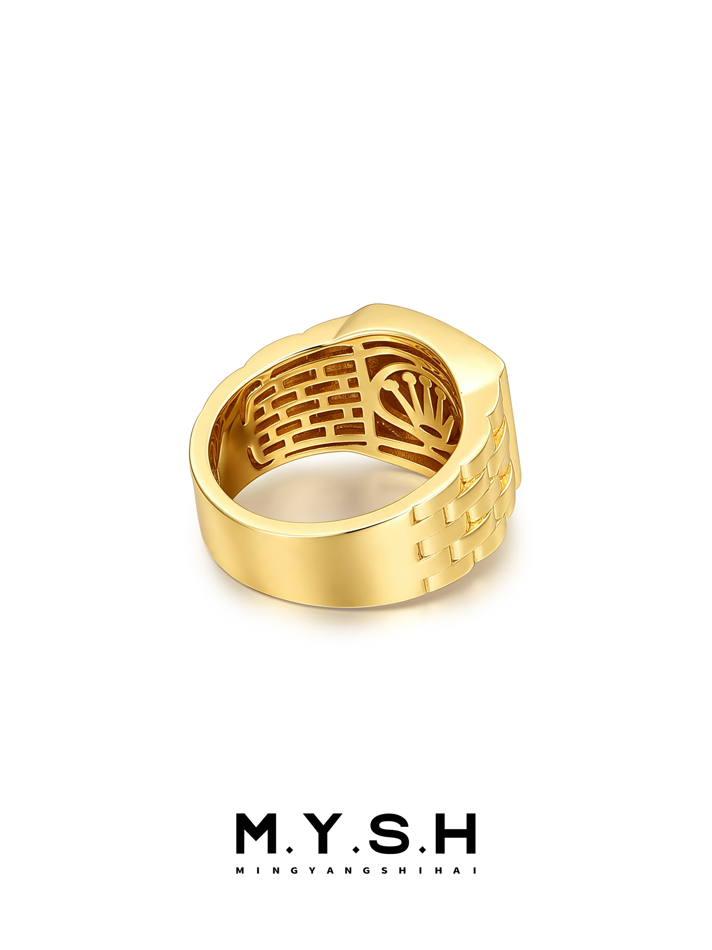Luxury Crown Signet Ring for Men