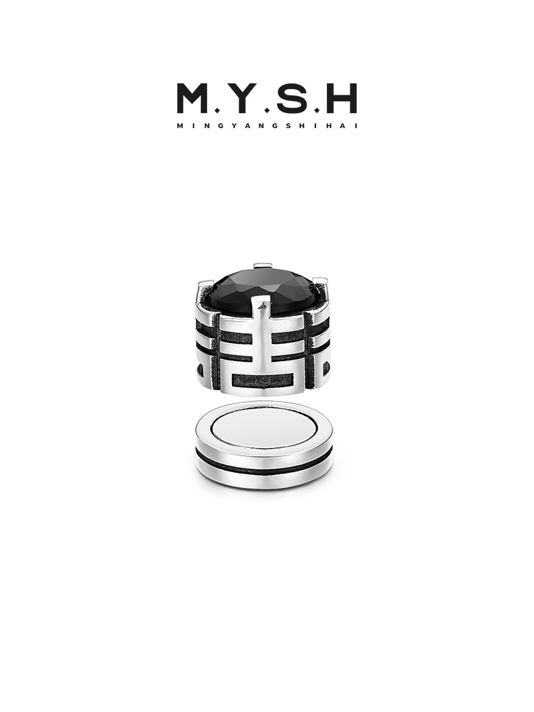 S925 Silver Black Onyx Prong-Set Stud Earrings (Pierced / Clip-on)