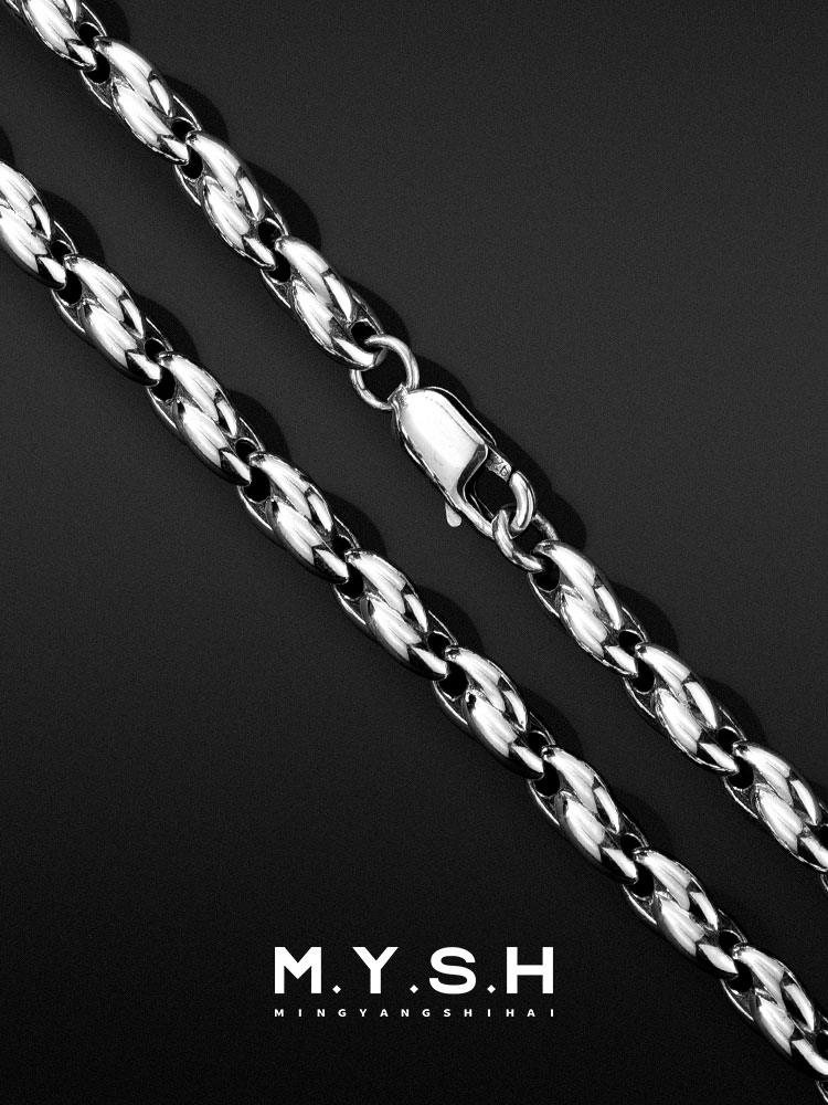 S925 Silver Thick Rope Chain Necklace