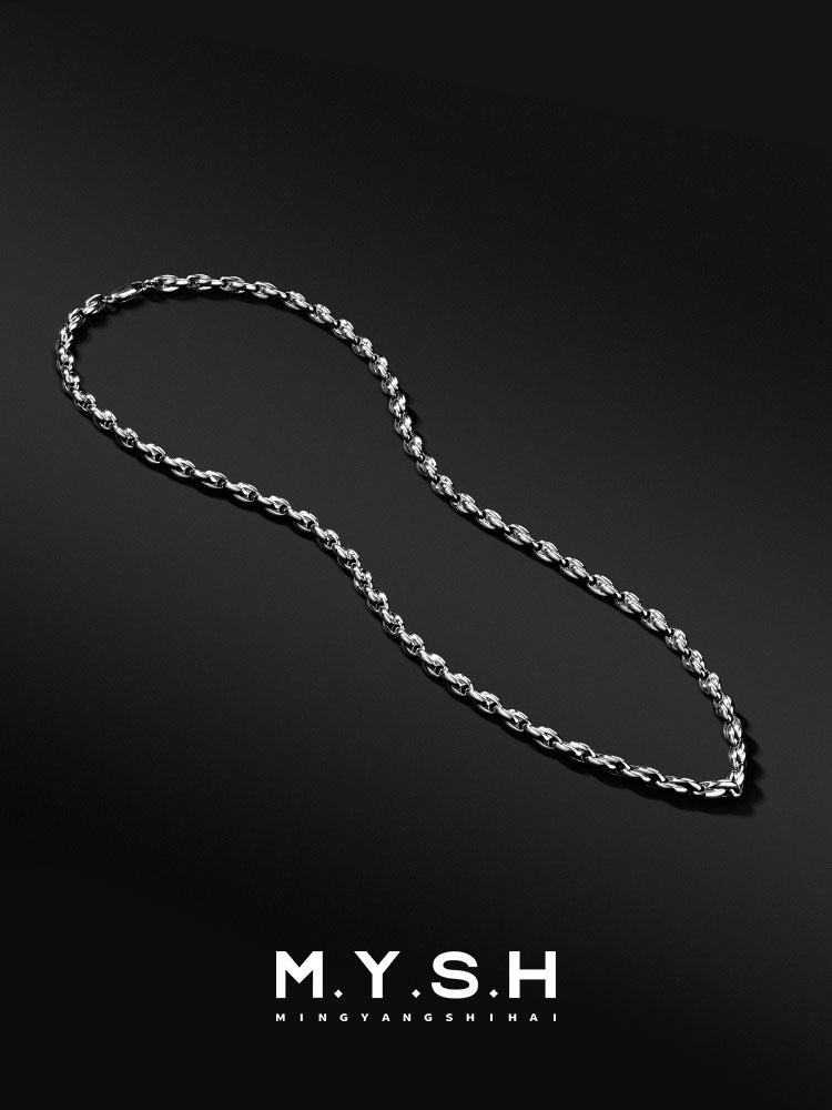 S925 Silver Thick Rope Chain Necklace