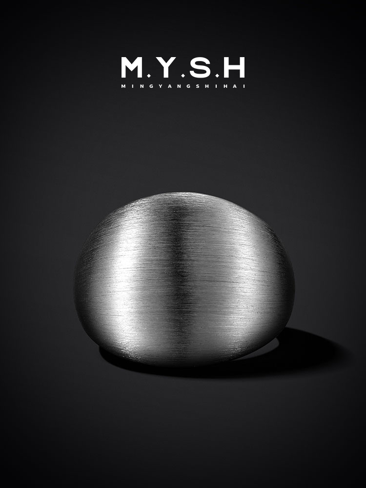 Sterling Silver Brushed Domed Bold Ring