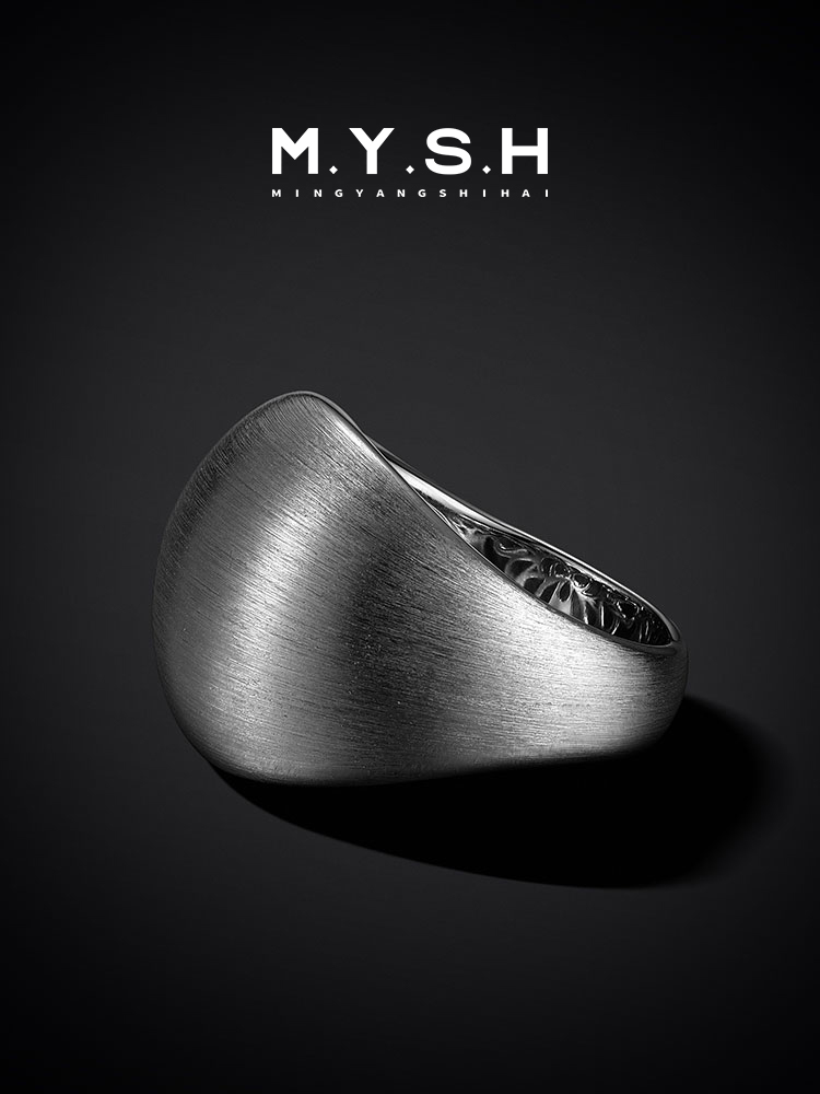 Sterling Silver Brushed Domed Bold Ring