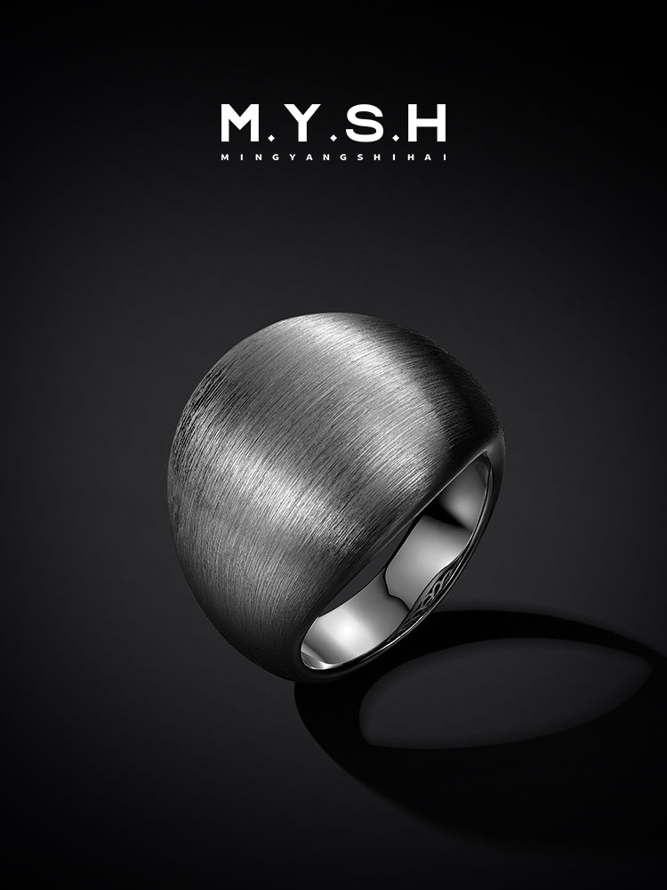 Sterling Silver Brushed Domed Bold Ring