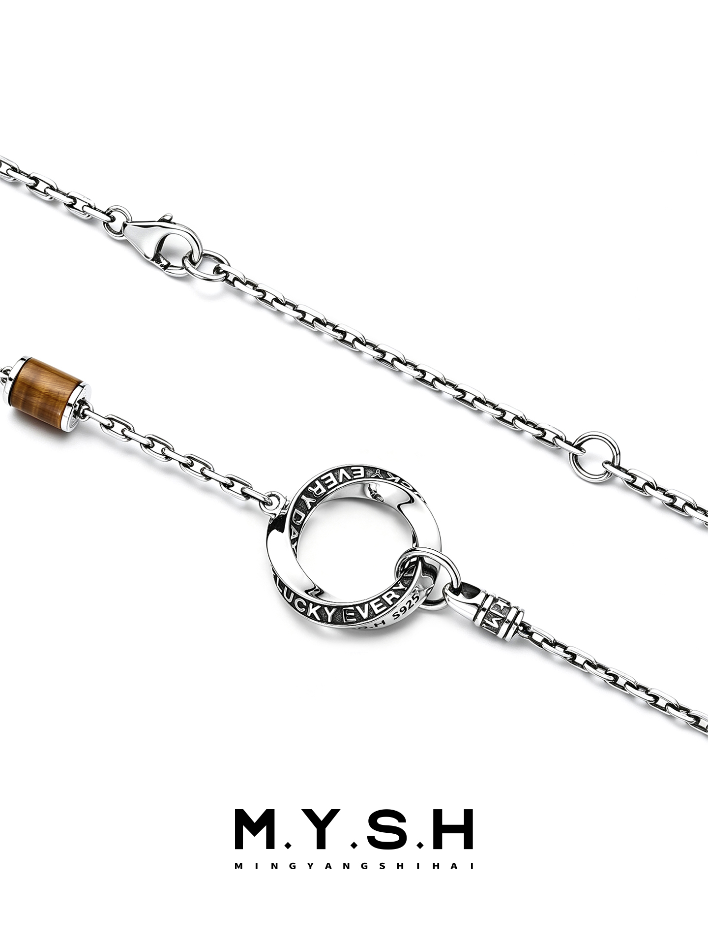 S925 Silver Möbius “Lucky Every Day” Pendant Necklace