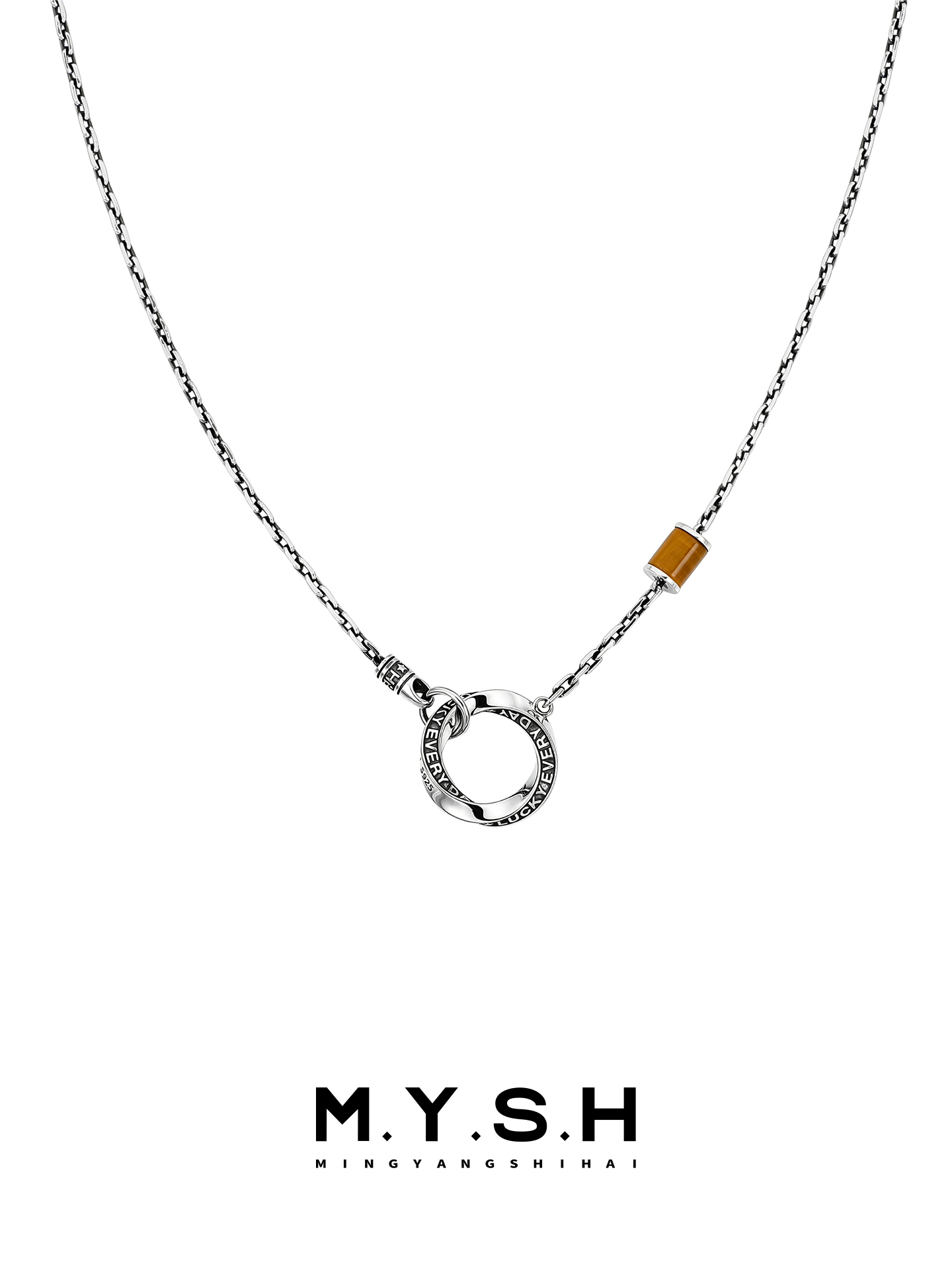S925 Silver Möbius “Lucky Every Day” Pendant Necklace